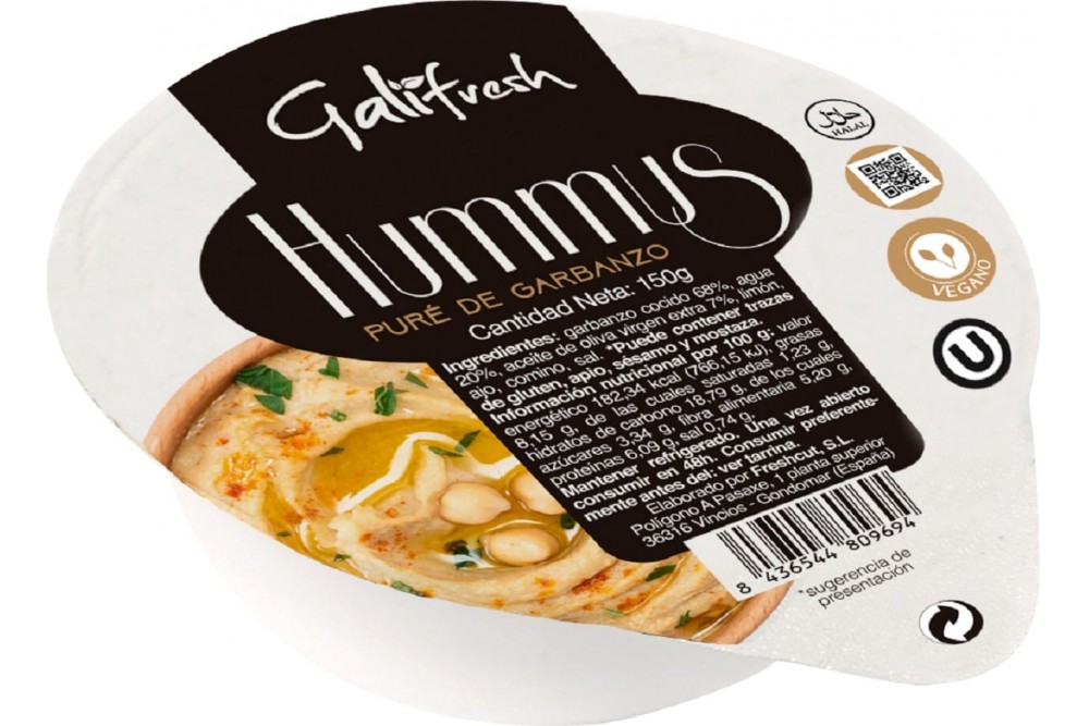 Producto vegano | UNTABLE HUMMUS GARBANZO  150 GR | FrutasNieves