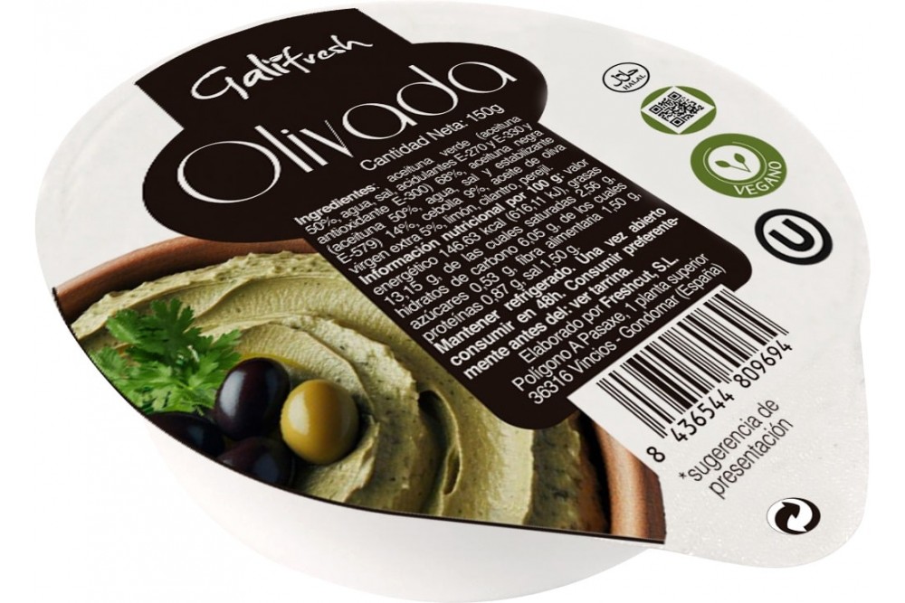 Disfruta de productos ya elaborados | OLIVADA  150 GR | FrutasNieves