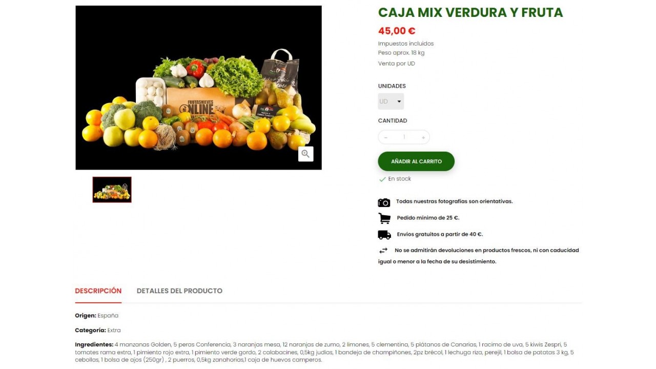 La importancia de incluir frutas y verduras frescas y de temporada en tu  dieta - Frutas Nieves Online